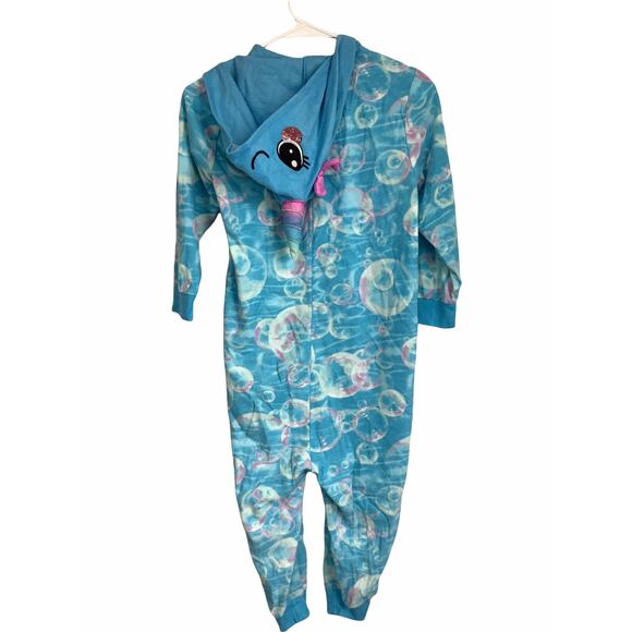 Justice Girl's Unicorn One-Piece Sleep Pajamas Kid's Youth Size 6/7 - Picture 7 of 9